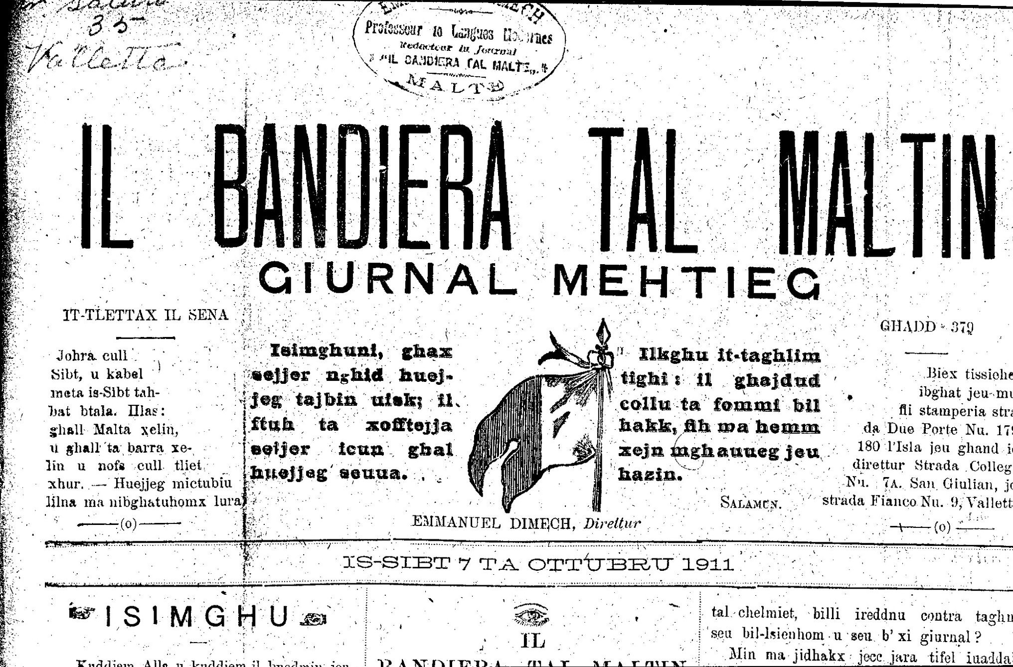The newspaper - Bandiera tal-Maltin