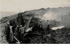 The ruins of he Avro York crash, that left 50 dead