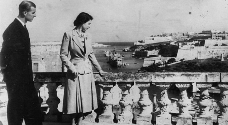 Then Princess Elizabeth during her stay in Malta