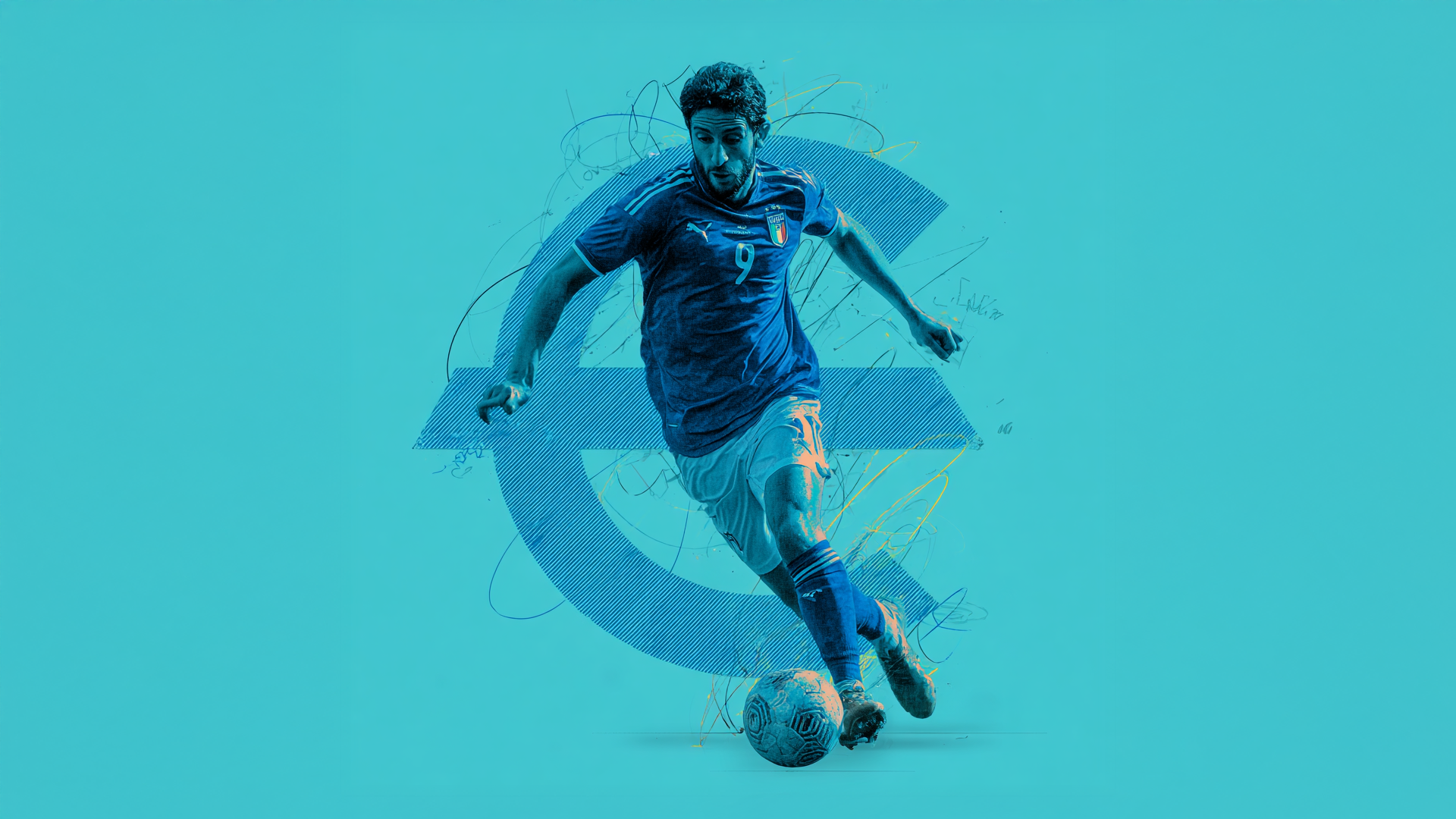Illustration of Italy National Team football player
