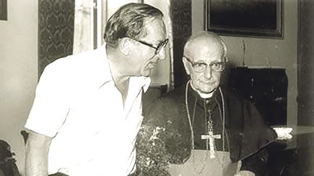 PM Mintoff with Archpishop Gonzi