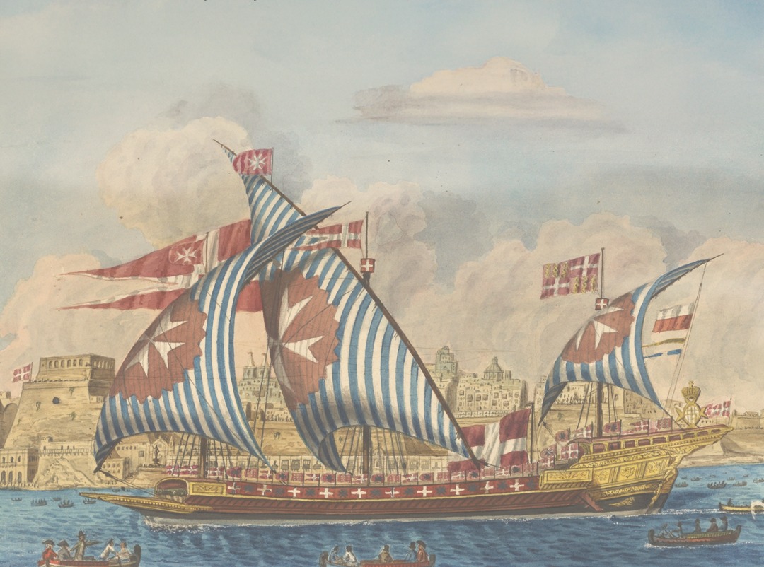 An Order's naval ships leaving the Grand Harbour